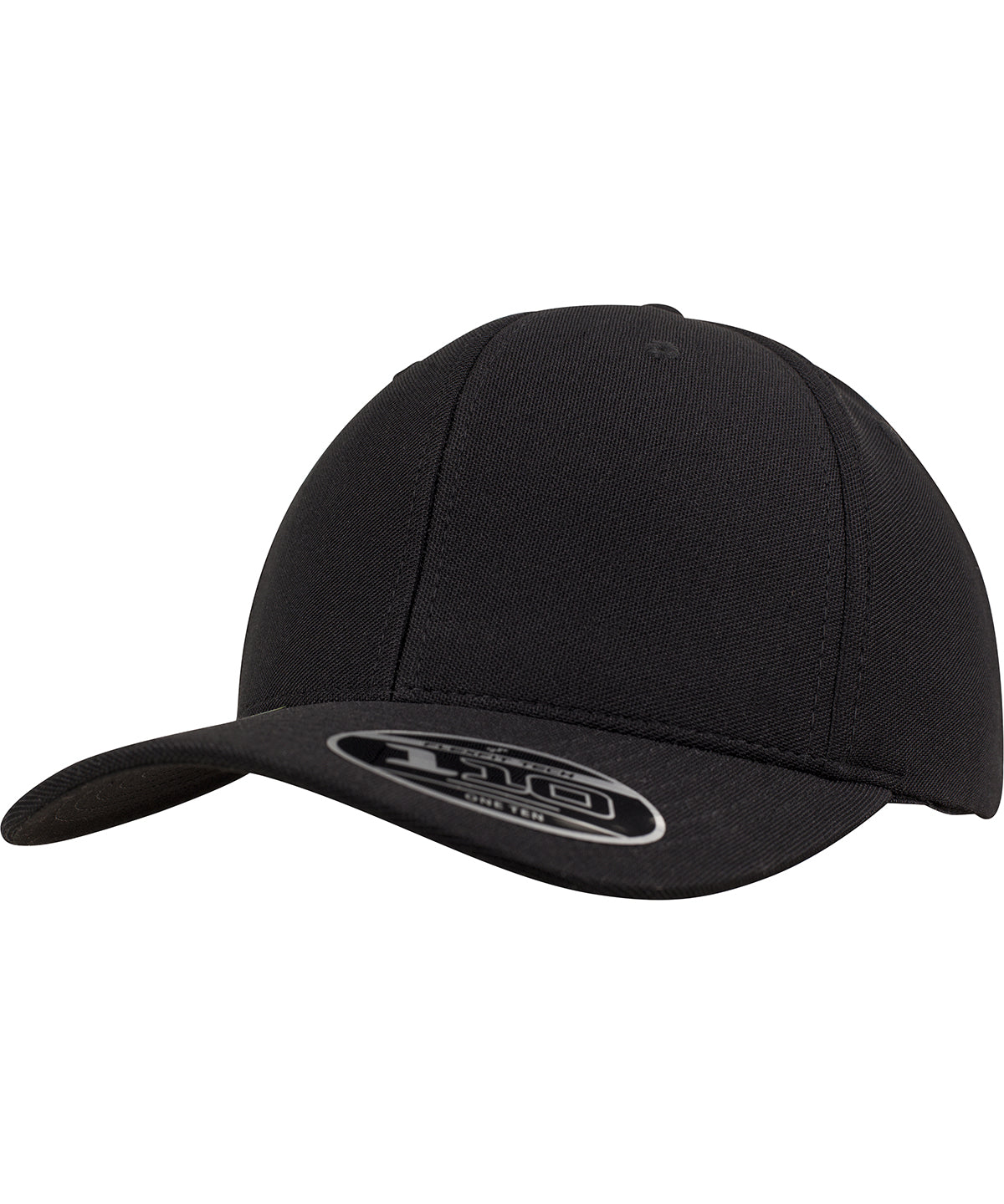 Tryck din logga på Kepsar från Flexfit by Yupoong - Anpassa 110 sval &amp; torr mini piqu i färgen Svart One Size för företag, föreningar och privatpersoner