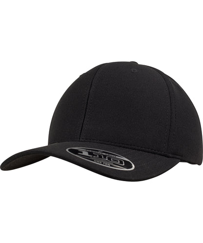 Tryck din logga på Kepsar från Flexfit by Yupoong - Anpassa 110 sval &amp; torr mini piqu i färgen Svart One Size för företag, föreningar och privatpersoner