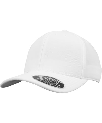 Tryck din logga på Kepsar från Flexfit by Yupoong - Anpassa 110 sval &amp; torr mini piqu i färgen Vit One Size för företag, föreningar och privatpersoner
