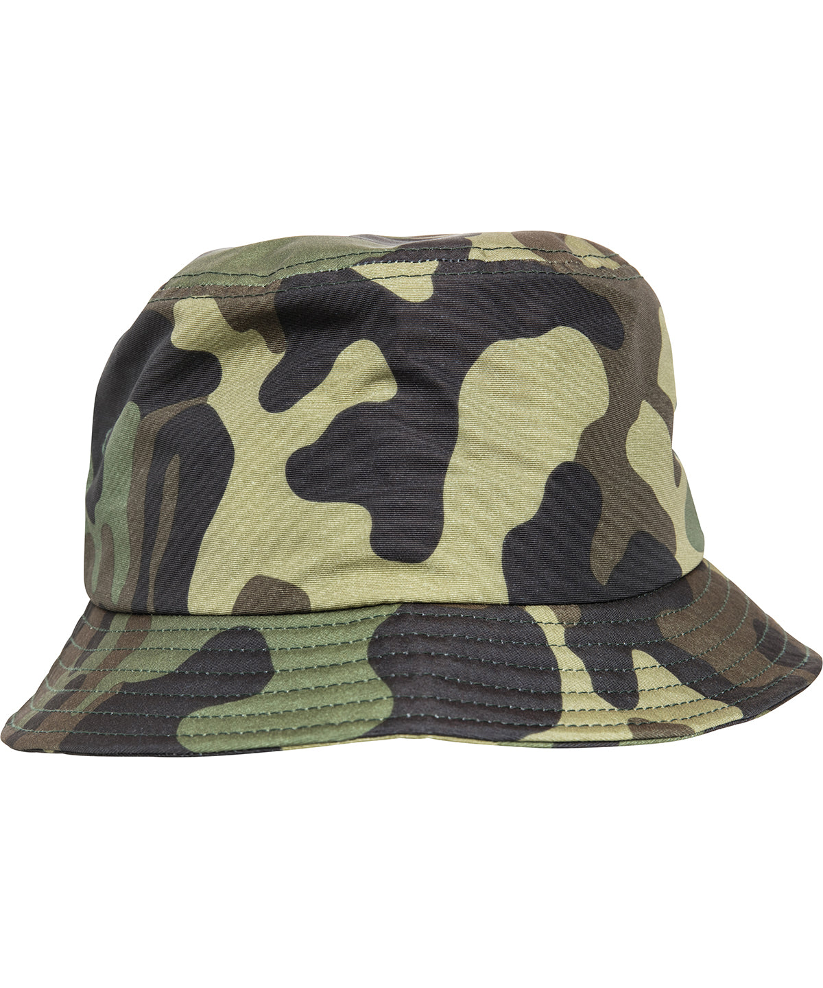 Tryck din logga på Hattar från Flexfit by Yupoong - Anpassa Camo bucket hat i färgen Kamouflage One Size för företag, föreningar och privatpersoner