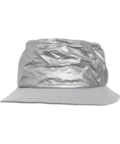Tryck din logga på Hattar från Flexfit by Yupoong - Anpassa Hatt med bucket av skrynkligt papper i färgen Silver One Size för företag, föreningar och privatpersoner