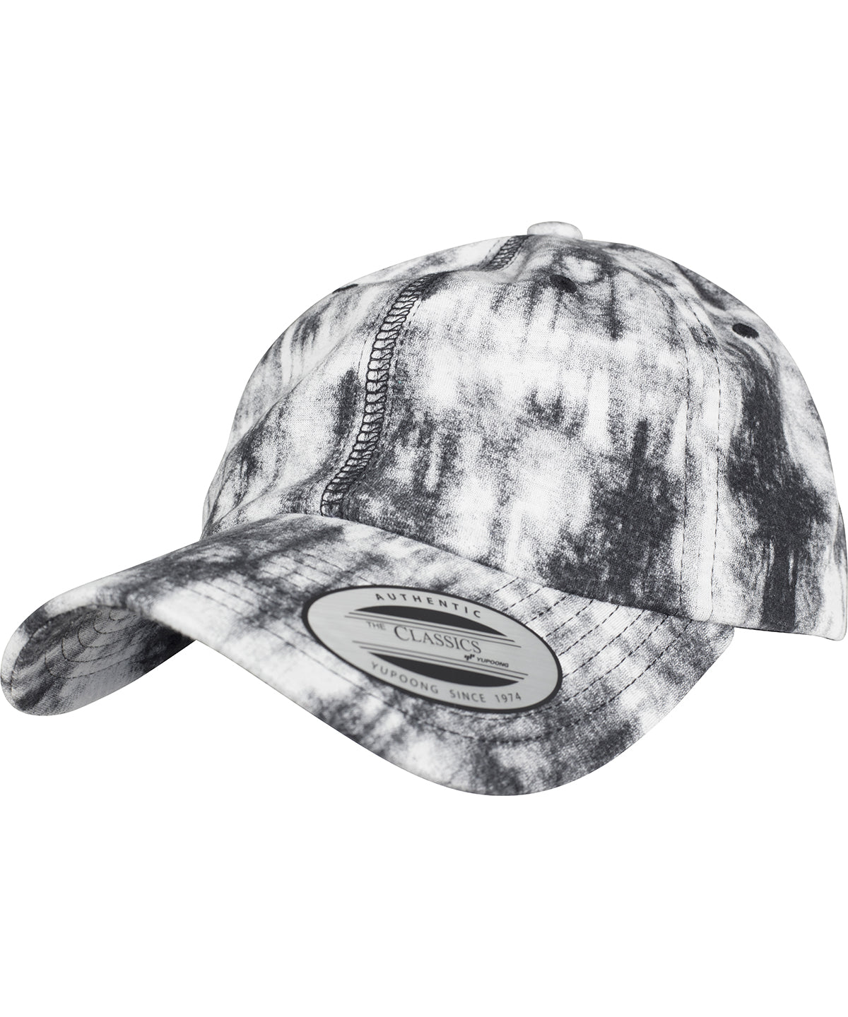 Tryck din logga på Kepsar från Flexfit by Yupoong - Anpassa Tie-dye-keps med låg profil i färgen Tie-Dye One Size för företag, föreningar och privatpersoner