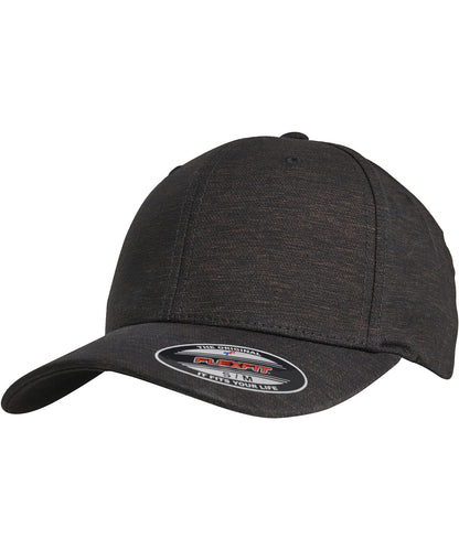 Tryck din logga på Kepsar från Flexfit by Yupoong - Anpassa Flexfit naturmelange i färgen Svart för företag, föreningar och privatpersoner