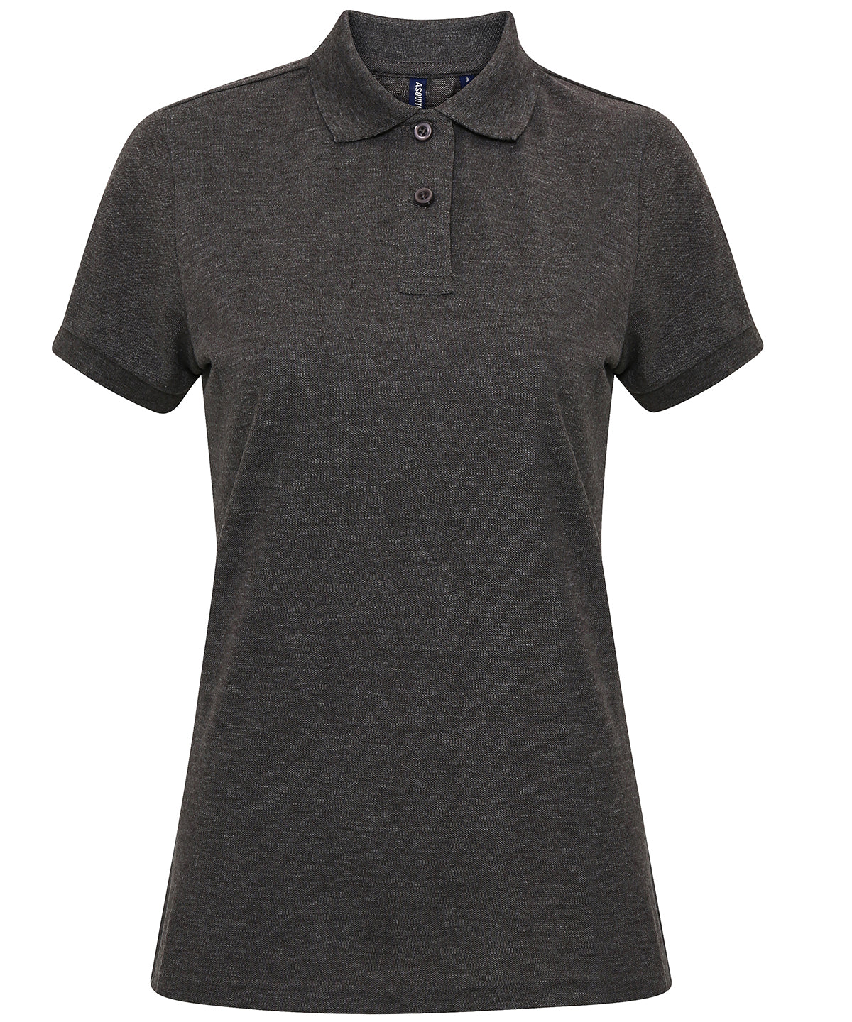 Tryck din logga på Piké från Asquith & Fox - Anpassa Women's Polycotton Polo i färgen Mörkgrå för företag, föreningar och privatpersoner