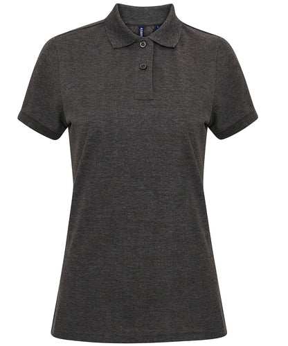 Tryck din logga på Piké från Asquith & Fox - Anpassa Women's Polycotton Polo i färgen Mörkgrå för företag, föreningar och privatpersoner