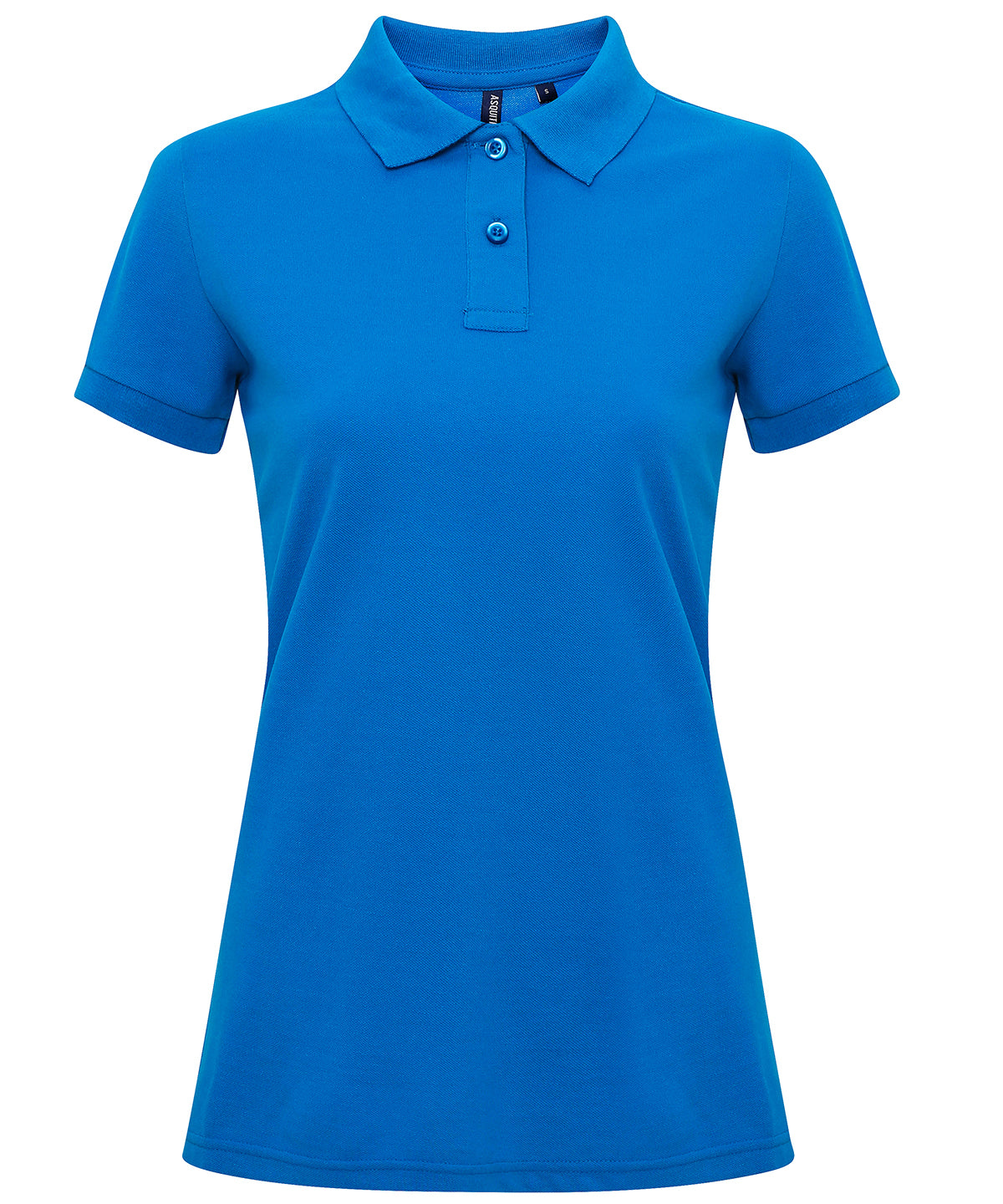 Tryck din logga på Piké från Asquith & Fox - Anpassa Women's Polycotton Polo i färgen Safir för företag, föreningar och privatpersoner