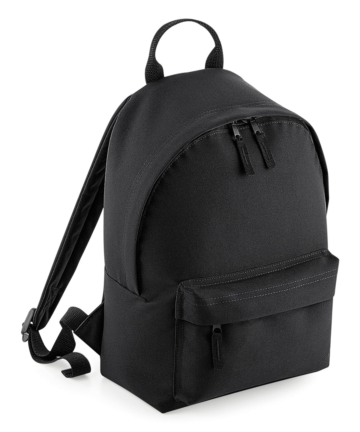 Tryck din logga på Väskor från Bagbase - Anpassa Mini fashion ryggsäck i färgen Svart One Size för företag, föreningar och privatpersoner