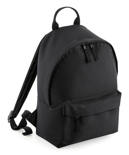 Tryck din logga på Väskor från Bagbase - Anpassa Mini fashion ryggsäck i färgen Svart One Size för företag, föreningar och privatpersoner