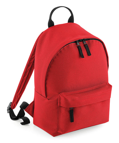 Tryck din logga på Väskor från Bagbase - Anpassa Mini fashion ryggsäck i färgen Ljusröd One Size för företag, föreningar och privatpersoner