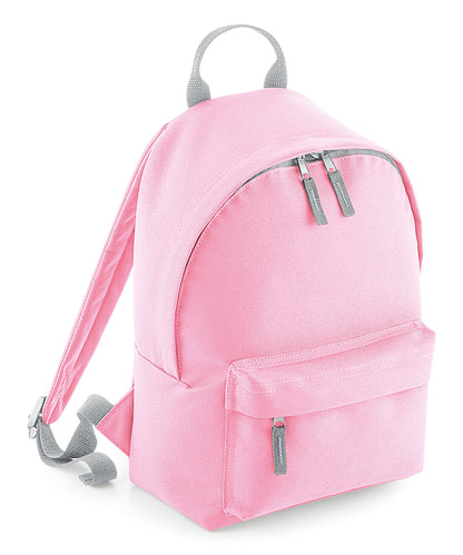 Tryck din logga på Väskor från Bagbase - Anpassa Mini fashion ryggsäck i färgen Ljusrosa One Size för företag, föreningar och privatpersoner