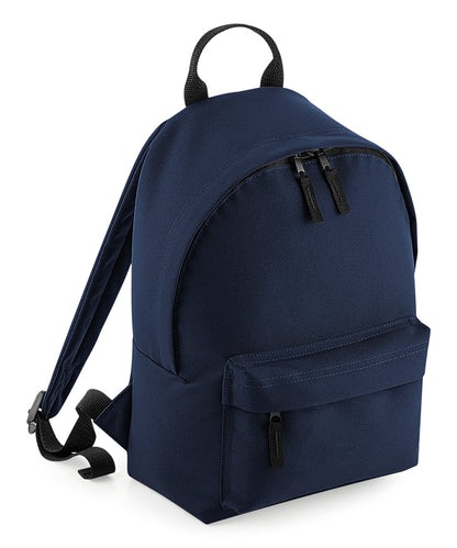 Tryck din logga på Väskor från Bagbase - Anpassa Mini fashion ryggsäck i färgen Marinblå One Size för företag, föreningar och privatpersoner