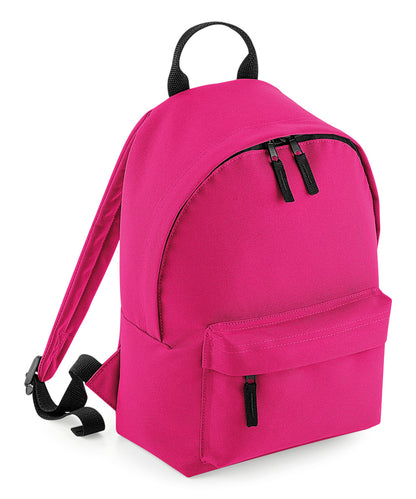 Tryck din logga på Väskor från Bagbase - Anpassa Mini fashion ryggsäck i färgen Fuchsia One Size för företag, föreningar och privatpersoner