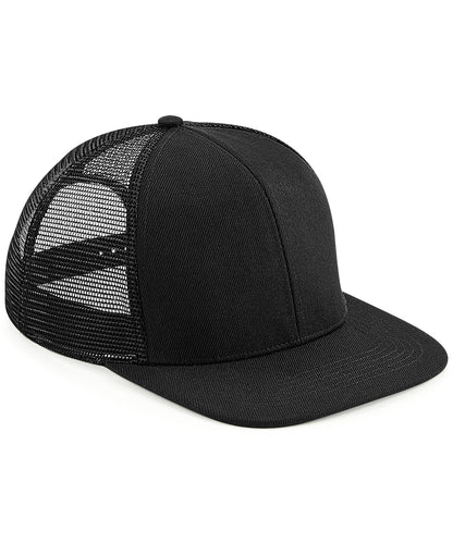 Tryck din logga på Kepsar från Beechfield - Anpassa Trucker med 6 paneler och flat peak i original i färgen Svart One Size för företag, föreningar och privatpersoner