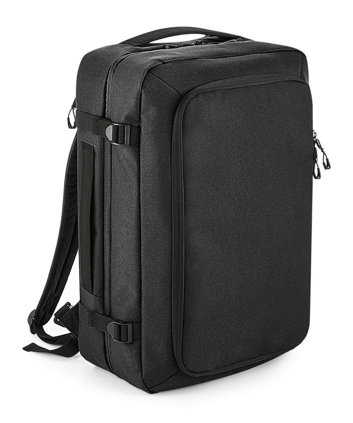 Tryck din logga på Väskor från Bagbase - Anpassa Escape handbagageryggsäck i färgen Svart One Size för företag, föreningar och privatpersoner
