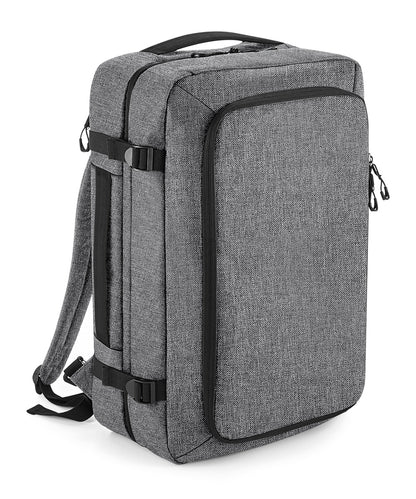 Tryck din logga på Väskor från Bagbase - Anpassa Escape handbagageryggsäck i färgen Ljunggrå One Size för företag, föreningar och privatpersoner