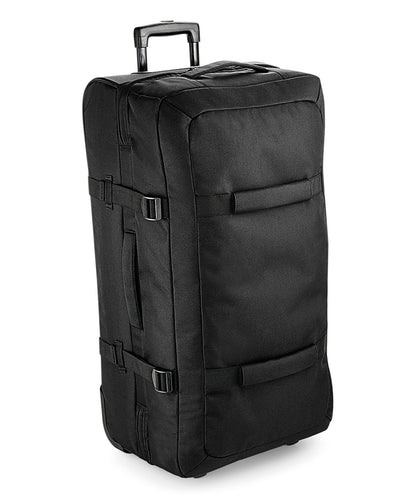 Tryck din logga på Väskor från Bagbase - Anpassa Escape check-in wheelie i färgen Svart One Size för företag, föreningar och privatpersoner