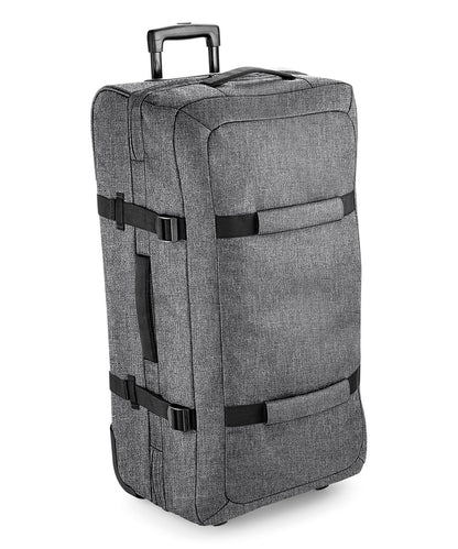 Tryck din logga på Väskor från Bagbase - Anpassa Escape check-in wheelie i färgen Ljunggrå One Size för företag, föreningar och privatpersoner