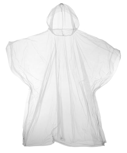 Tryck din logga på Ponchos från Home & Living - Anpassa Plastponcho med huva för nödsituationer för barn i färgen Vit One Size för företag, föreningar och privatpersoner
