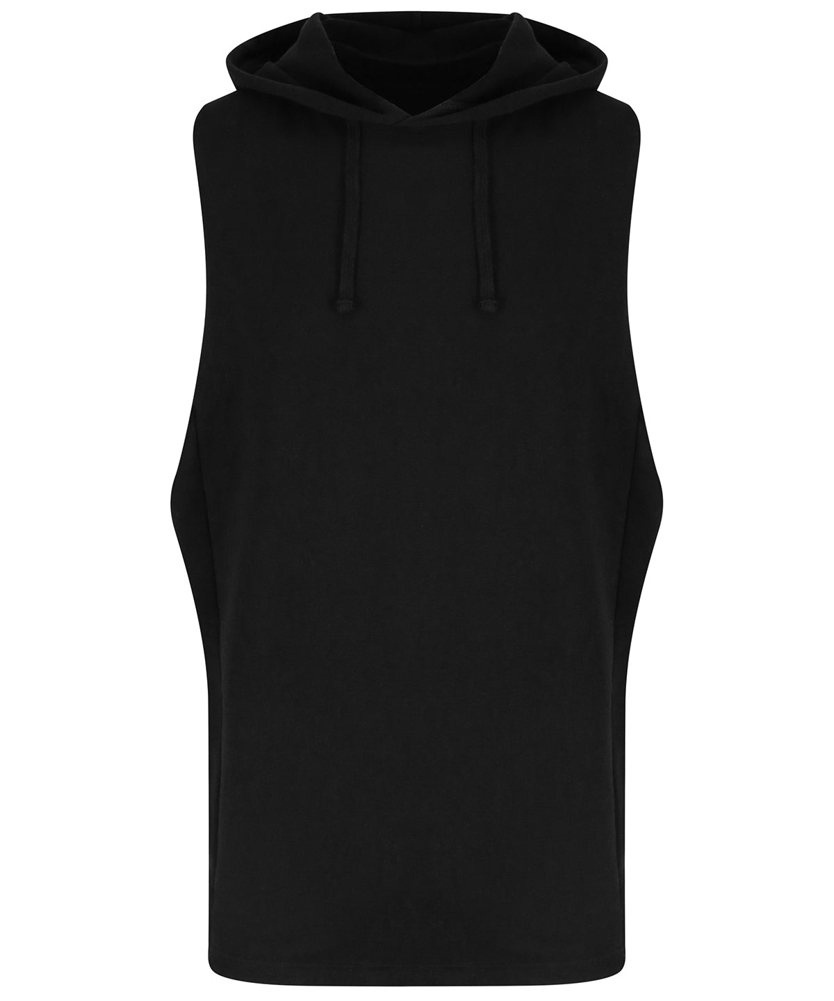 Tryck din logga på Hoodies från AWDis Just Cool - Anpassa AWDis Just Hoods - Ärmlös Muskel Hoodie i färgen Svart för företag, föreningar och privatpersoner