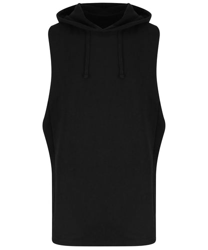 Tryck din logga på Hoodies från AWDis Just Cool - Anpassa AWDis Just Hoods - Ärmlös Muskel Hoodie i färgen Svart för företag, föreningar och privatpersoner