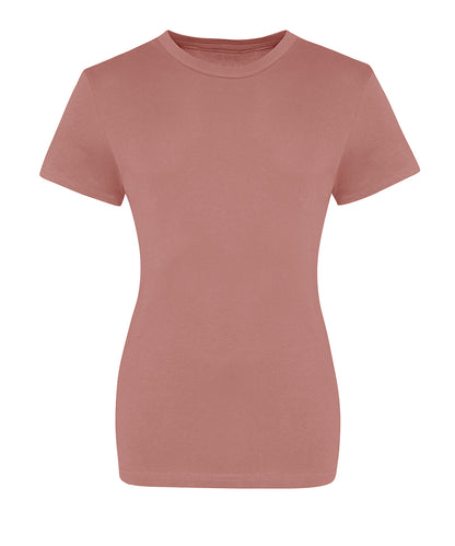 Tryck din logga på T-shirts från AWDis Just T's - Anpassa The 100 Girls T i färgen Ljusrosa för företag, föreningar och privatpersoner