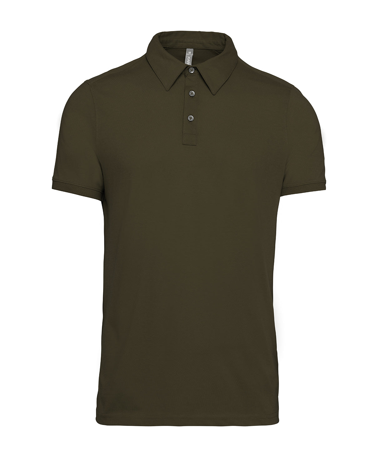 Tryck din logga på Piké från Kariban - Anpassa Jersey Polo i färgen Khaki för företag, föreningar och privatpersoner