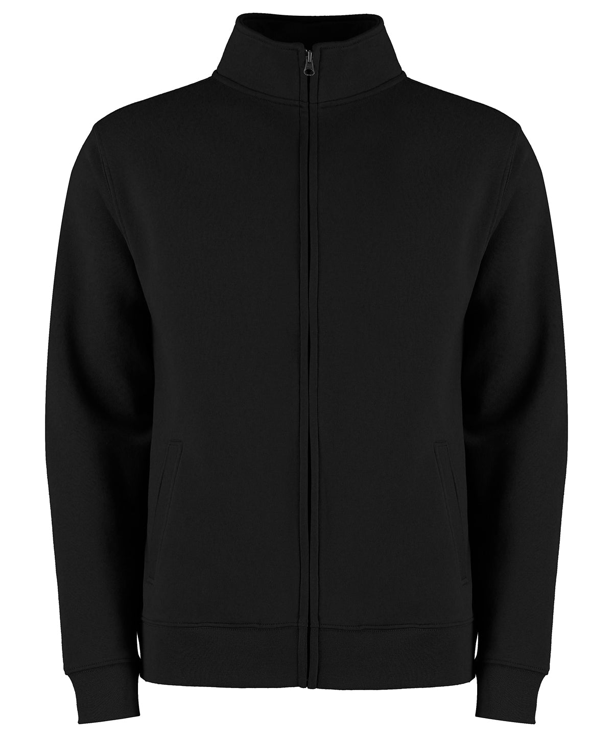 Tryck din logga på Sweatshirts från Kustom Kit - Anpassa Kustom Kit - Sweatshirt med Dragkedja i Normal Passform i färgen Svart för företag, föreningar och privatpersoner