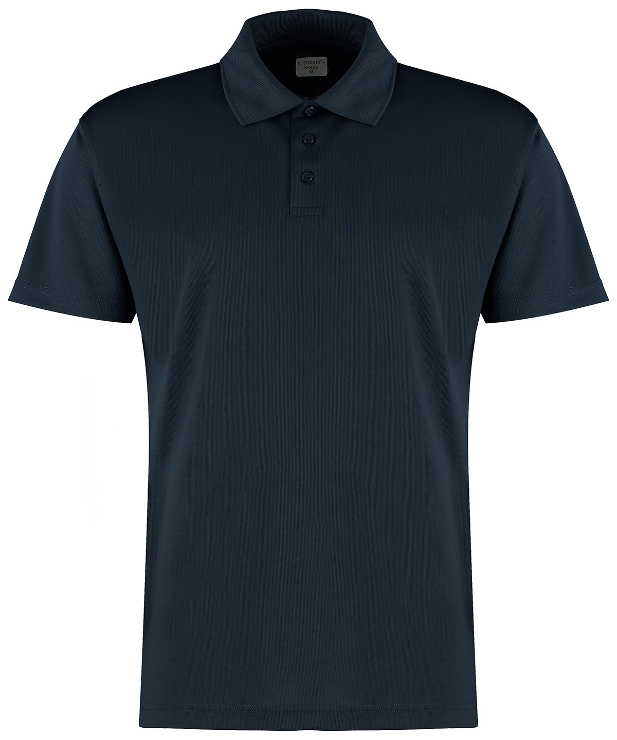 Tryck din logga på Piké från Kustom Kit - Anpassa Cooltex Plus Micro-Mesh Polo i färgen Marinblå för företag, föreningar och privatpersoner