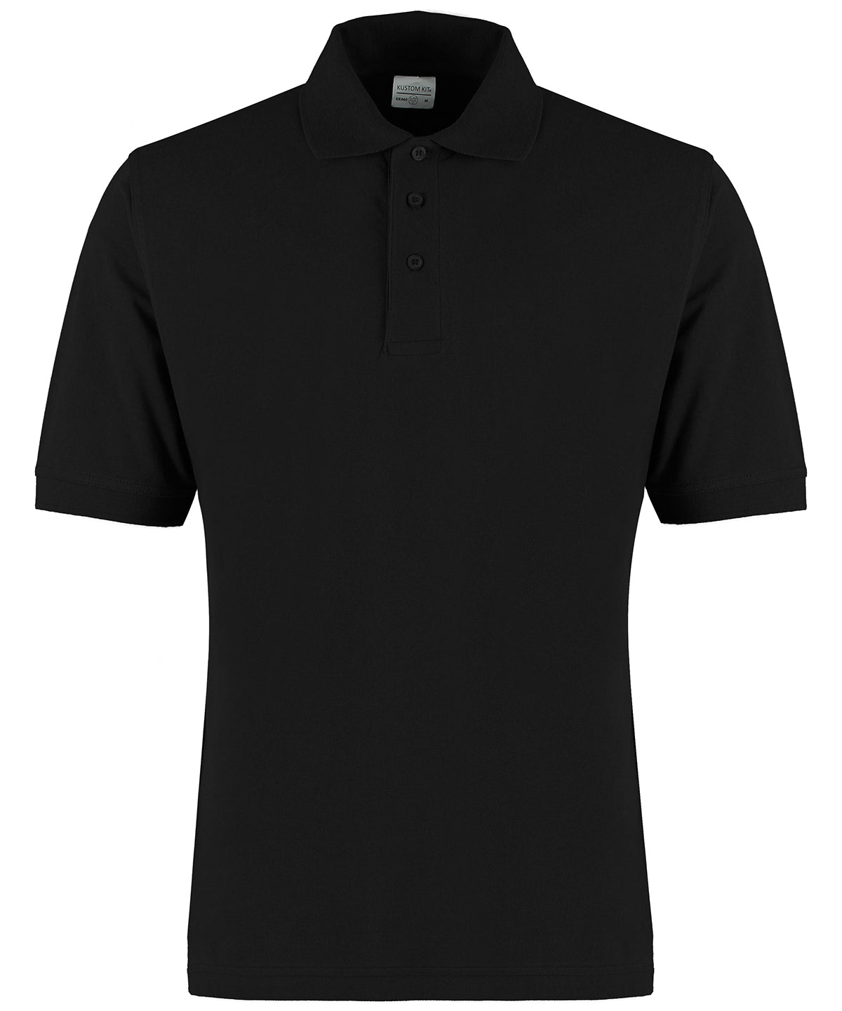 Tryck din logga på Piké från Kustom Kit - Anpassa Classic Superwash Polo i färgen Svart för företag, föreningar och privatpersoner