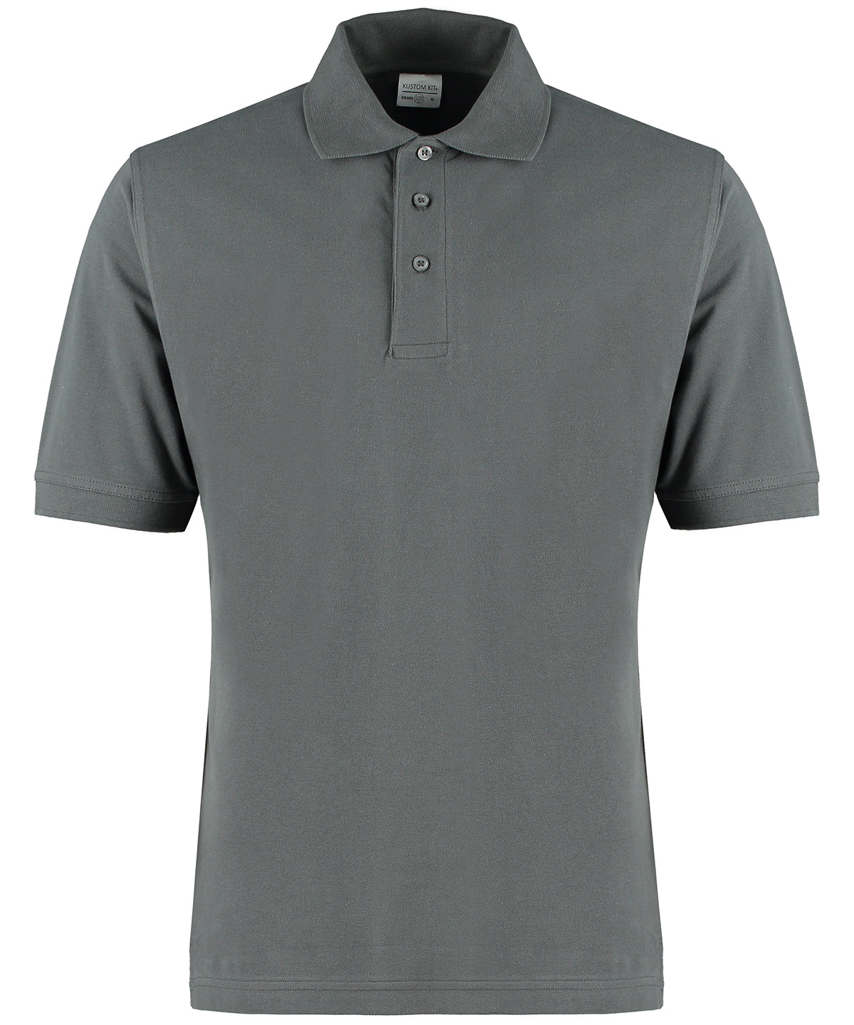 Tryck din logga på Piké från Kustom Kit - Anpassa Classic Superwash Polo i färgen Mörkgrå för företag, föreningar och privatpersoner