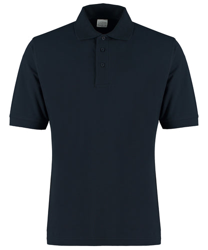 Tryck din logga på Piké från Kustom Kit - Anpassa Classic Superwash Polo i färgen Marinblå för företag, föreningar och privatpersoner