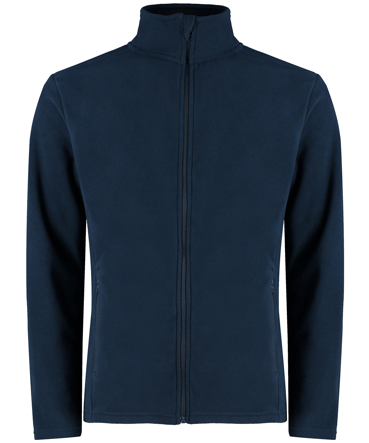 Tryck din logga på Fleece från Kustom Kit - Anpassa Vanlig passform i microfleece för företag i färgen Marinblå för företag, föreningar och privatpersoner