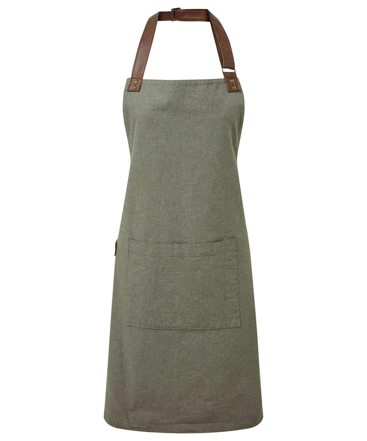 Tryck din logga på Förkläden från Premier - Anpassa Annex Oxford Bib Apron i färgen Oliv One Size för företag, föreningar och privatpersoner