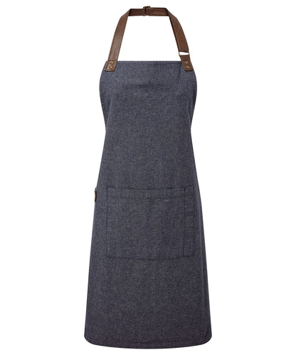 Tryck din logga på Förkläden från Premier - Anpassa Annex Oxford Bib Apron i färgen Marinblå One Size för företag, föreningar och privatpersoner