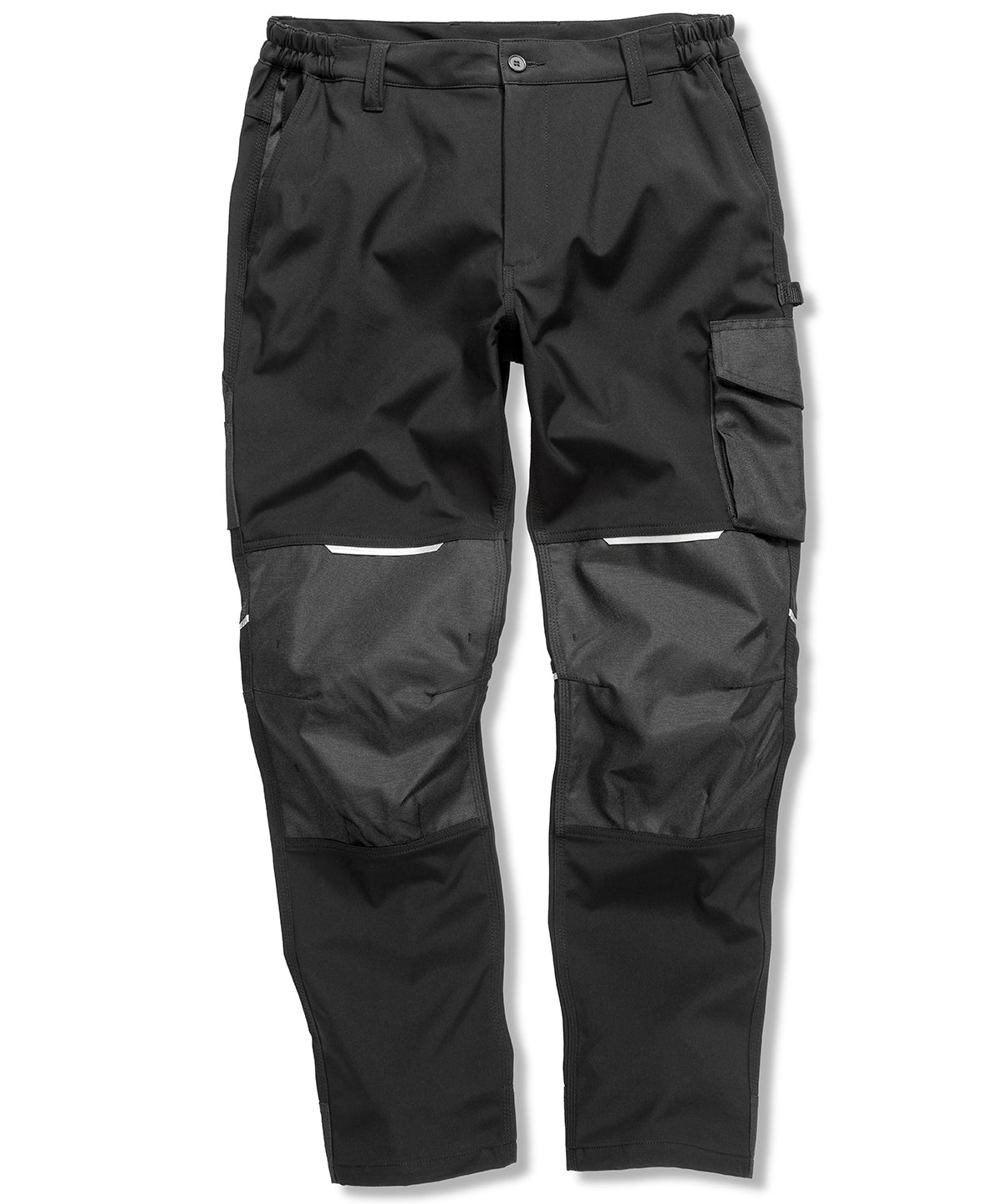 Tryck din logga på Byxor från Result Workguard - Anpassa Smal arbetsbyxa i softshell i färgen Svart för företag, föreningar och privatpersoner