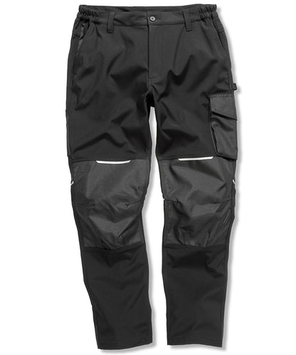 Tryck din logga på Byxor från Result Workguard - Anpassa Smal arbetsbyxa i softshell i färgen Svart för företag, föreningar och privatpersoner