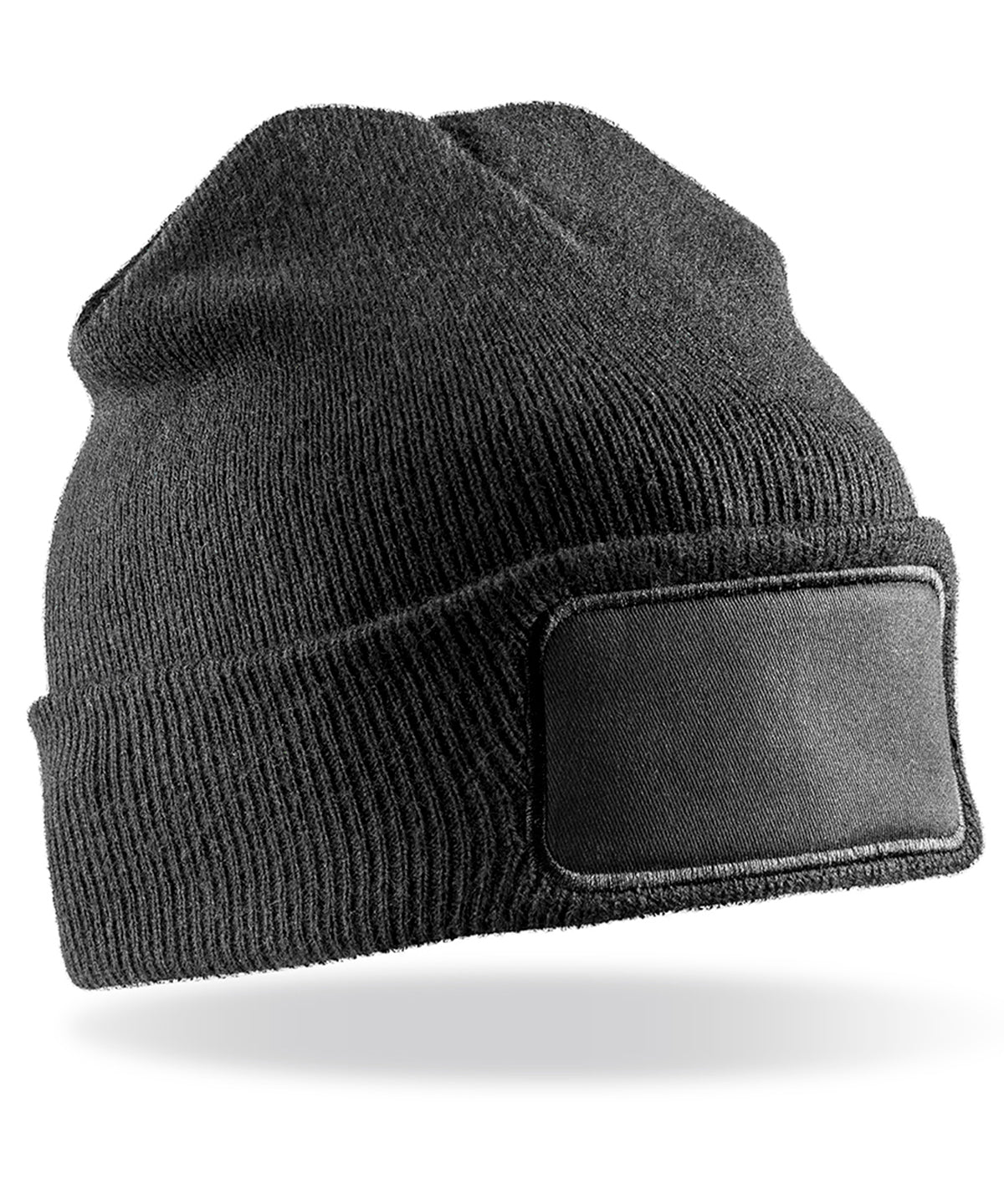 Tryck din logga på Mössor från Result Winter Essentials - Anpassa Mössa med dubbelstickade skrivare i färgen Svart One Size för företag, föreningar och privatpersoner