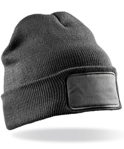 Tryck din logga på Mössor från Result Winter Essentials - Anpassa Mössa med dubbelstickade Thinsulate-skrivare i färgen Mörkgrå One Size för företag, föreningar och privatpersoner