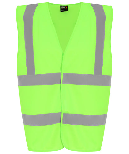 Tryck din logga på Skyddsvästar från ProRTX High Visibility - Anpassa Väst för barn i färgen Lime för företag, föreningar och privatpersoner