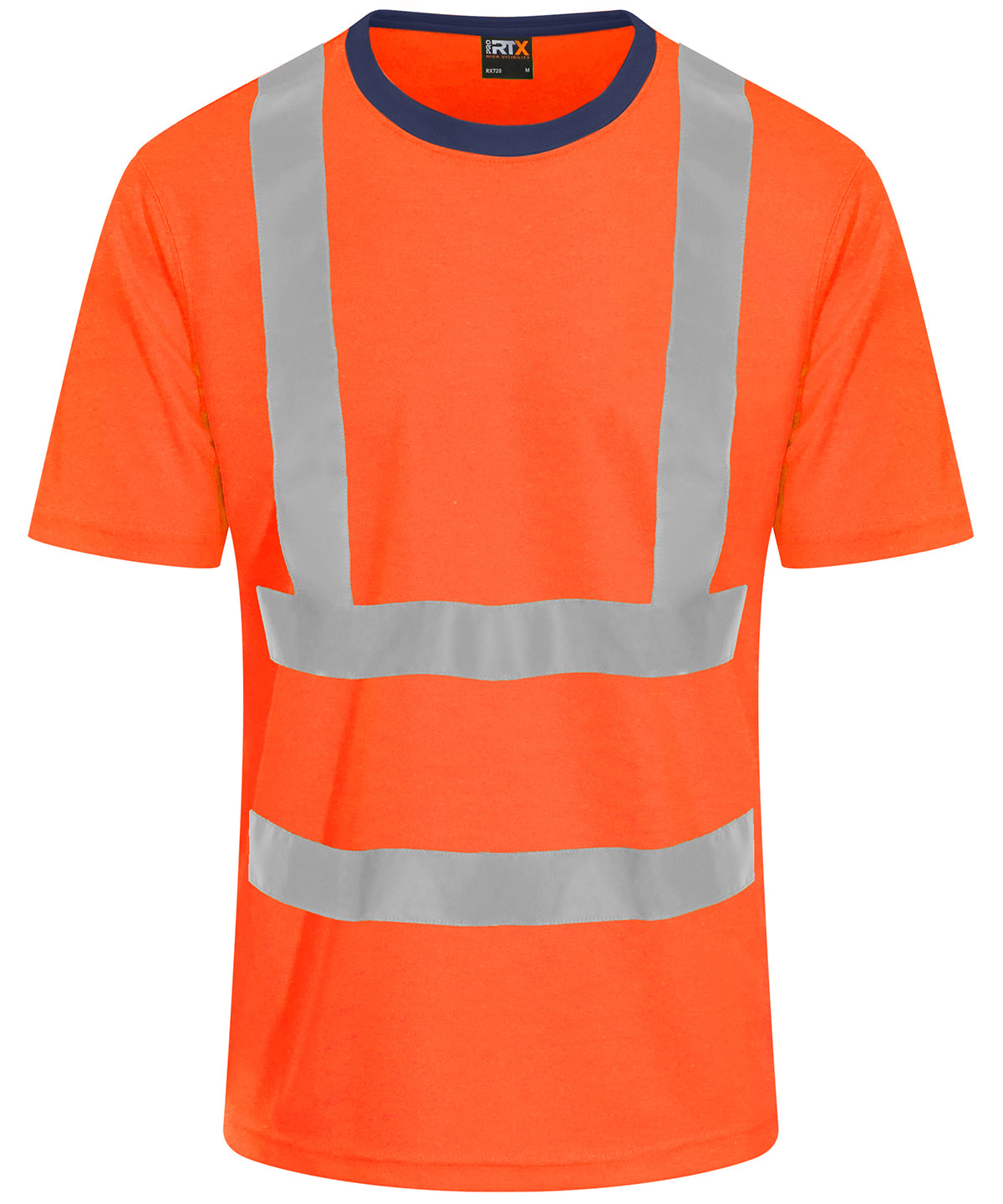 Tryck din logga på T-shirts från ProRTX High Visibility - Anpassa T-shirt med hög synlighet -Herr i färgen Neon orange för företag, föreningar och privatpersoner