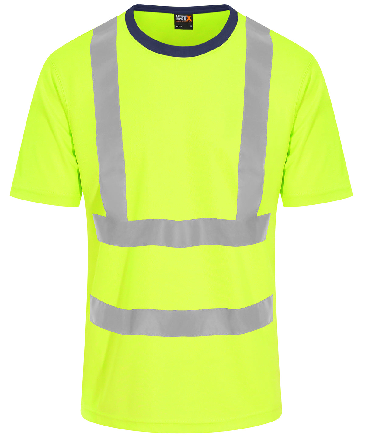 Tryck din logga på T-shirts från ProRTX High Visibility - Anpassa T-shirt med hög synlighet -Herr i färgen Neon gul för företag, föreningar och privatpersoner