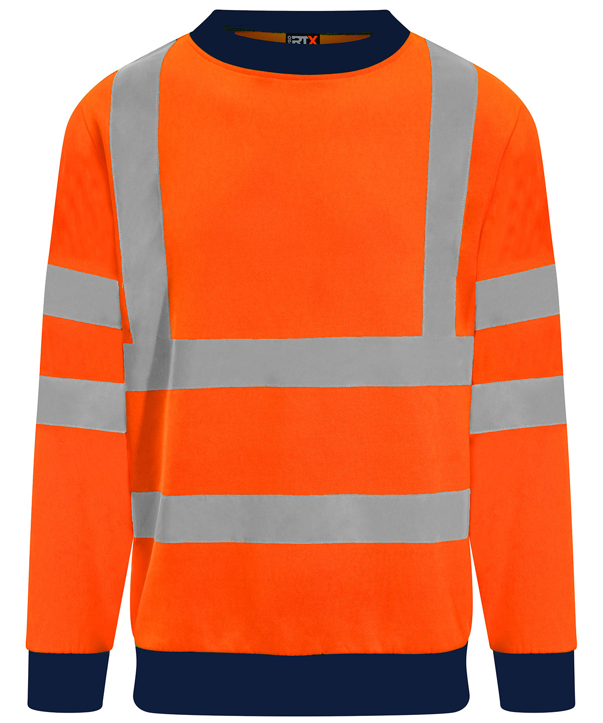 Tryck din logga på Sweatshirts från ProRTX High Visibility - Anpassa ProRTX - High Visibility Sweatshirt i färgen Neon orange för företag, föreningar och privatpersoner
