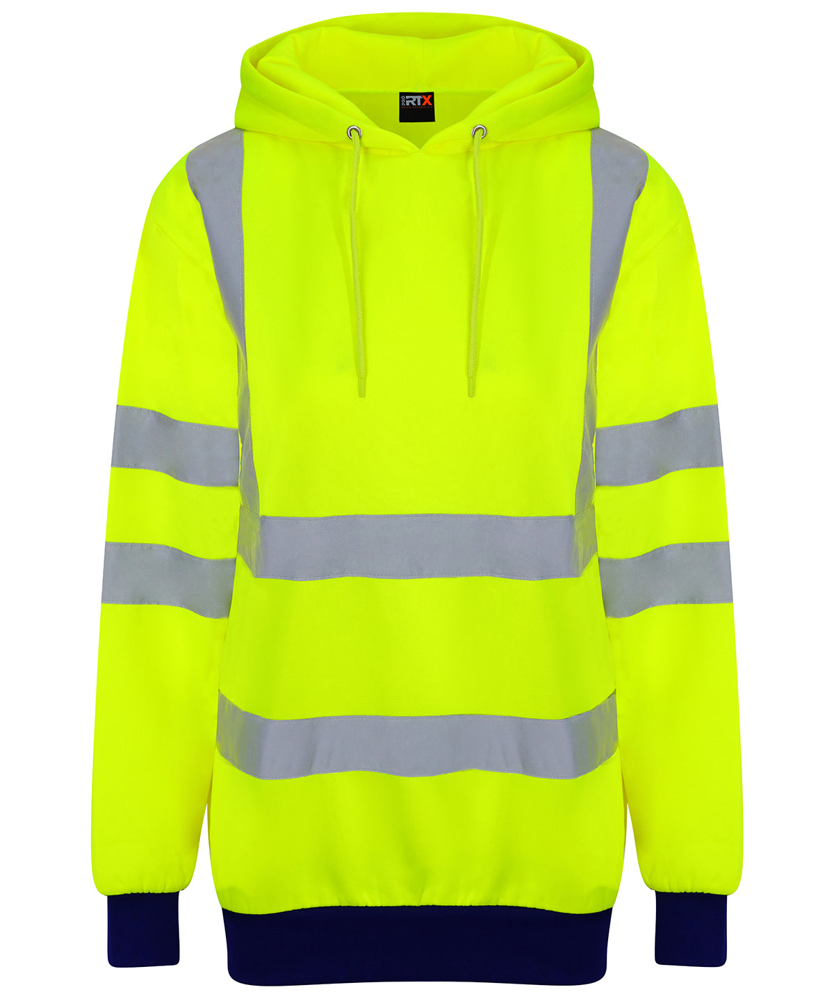 Tryck din logga på Hoodies från ProRTX High Visibility - Anpassa Luvtröja med hög synlighet i färgen Neon gul för företag, föreningar och privatpersoner