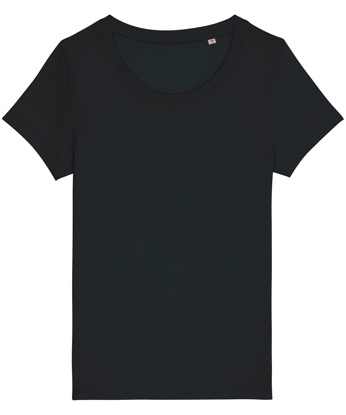 Tryck din logga på T-shirts från Stanley/Stella - Anpassa Stella Jazzer – The Essential T-shirt, Dam i färgen Svart 3XL för företag, föreningar och privatpersoner