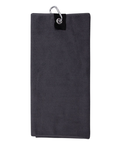 Tryck din logga på Handdukar från Towel City - Anpassa Golfhandduk i mikrofiber i färgen Mörkgrå One Size för företag, föreningar och privatpersoner