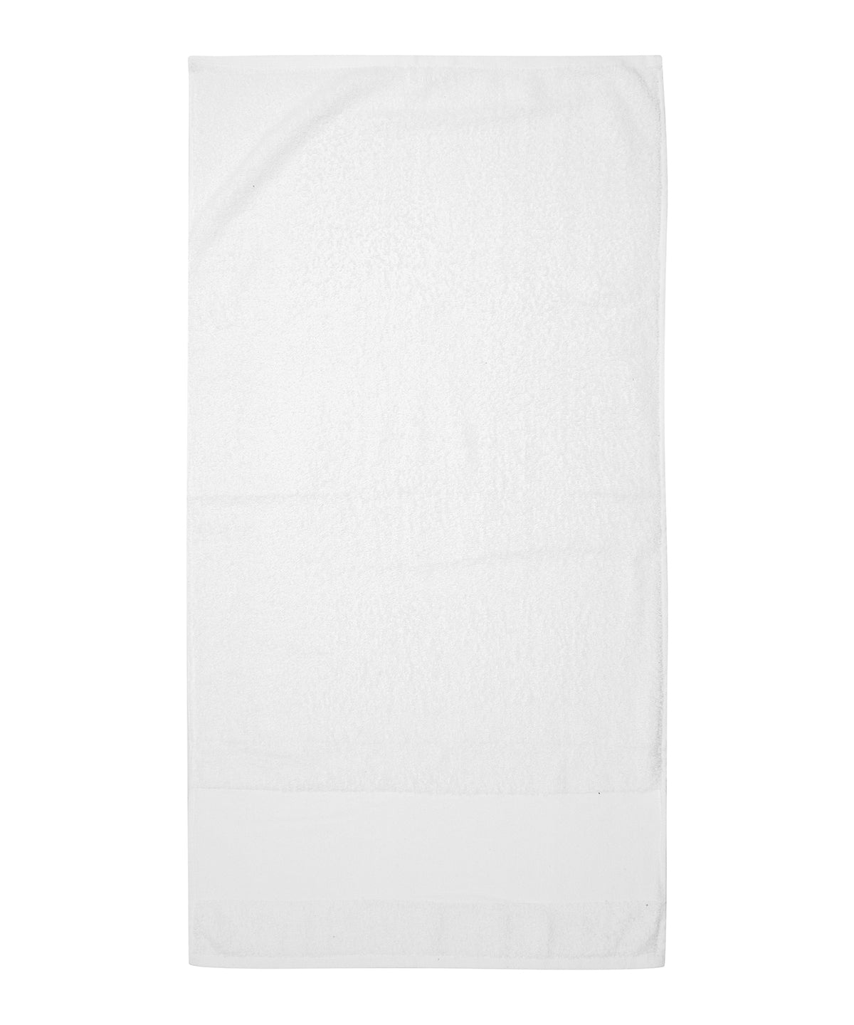 Tryck din logga på Handdukar från Towel City - Anpassa Handduk med tryckbar kant i färgen Vit One Size för företag, föreningar och privatpersoner