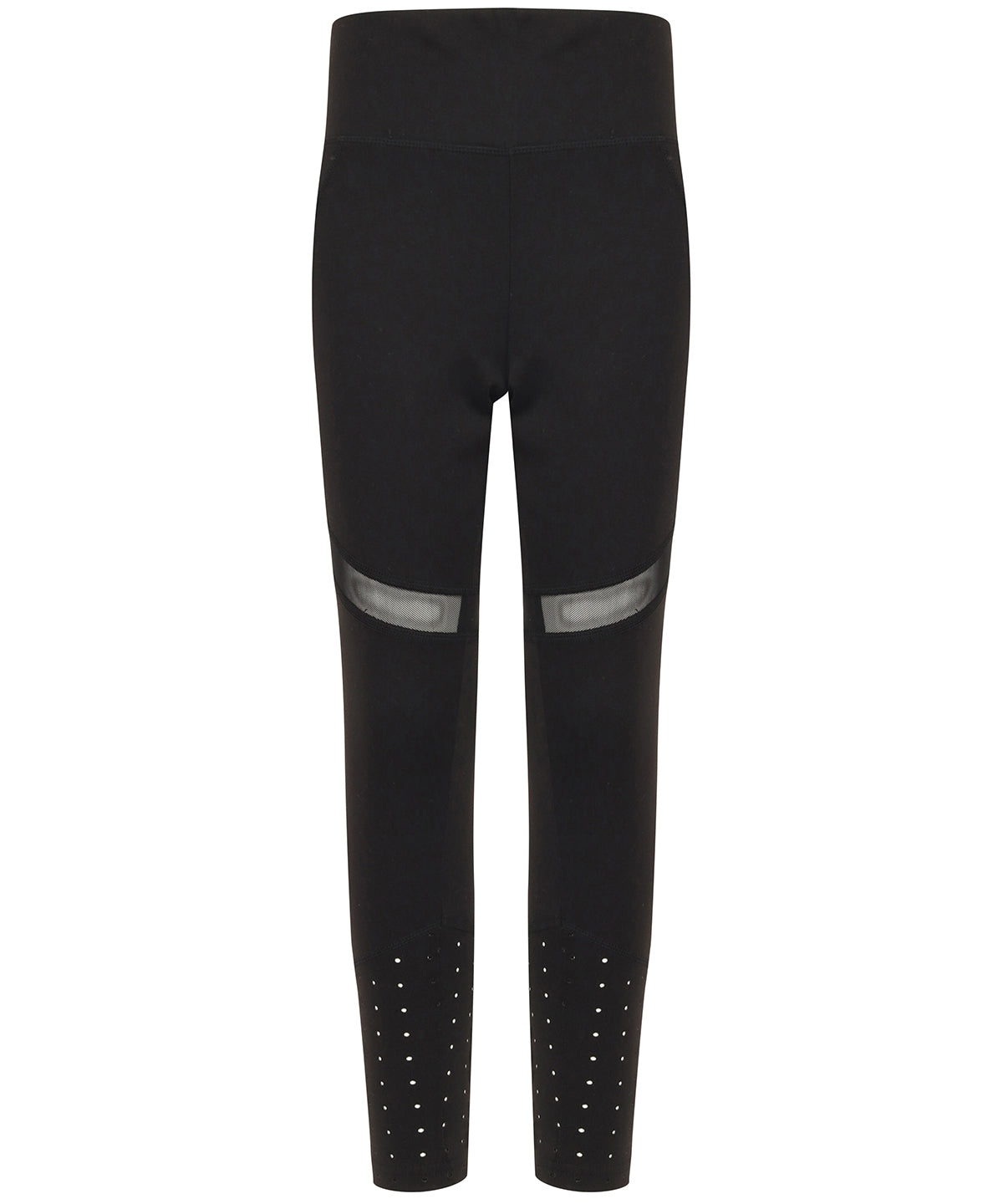 Tryck din logga på Leggings från Tombo - Anpassa Leggings med panel för barn i färgen Svart för företag, föreningar och privatpersoner