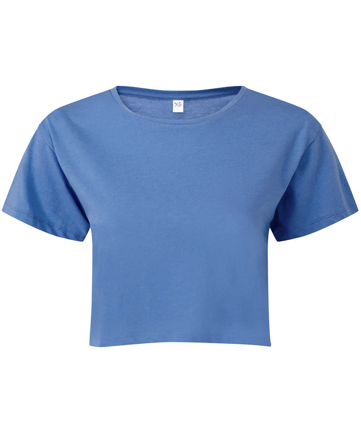 Tryck din logga på T-shirts från TriDri - Anpassa TriDri crop top för damer i färgen Ljusblå för företag, föreningar och privatpersoner