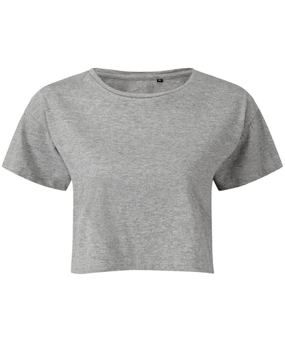 Tryck din logga på T-shirts från TriDri - Anpassa TriDri crop top för damer i färgen Ljunggrå för företag, föreningar och privatpersoner