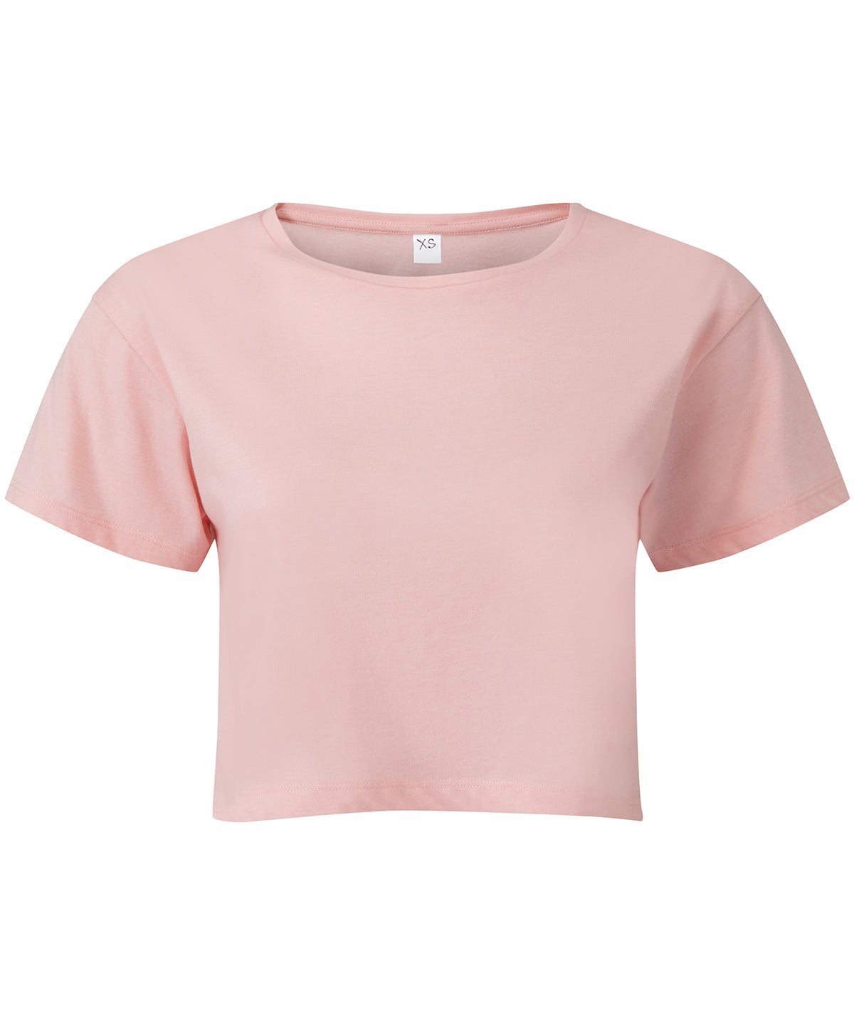 Tryck din logga på T-shirts från TriDri - Anpassa TriDri crop top för damer i färgen Ljusrosa för företag, föreningar och privatpersoner